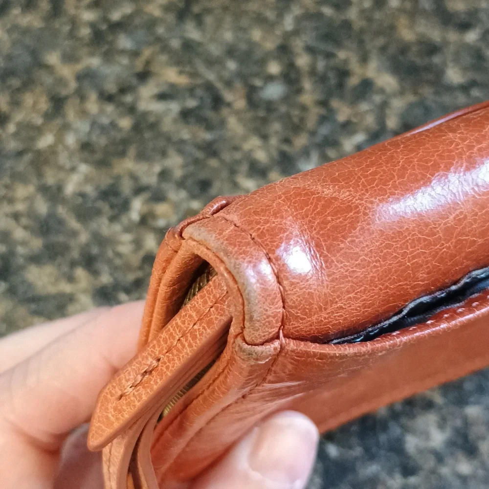 Hobo Brown Leather Wristlet Wallet - Picture 10 of 11